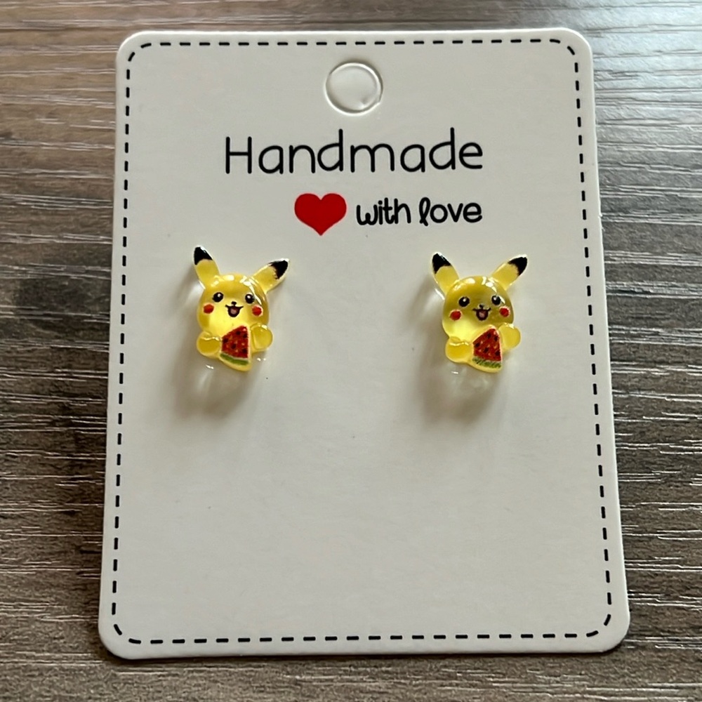 Handmade Pikachu earrings